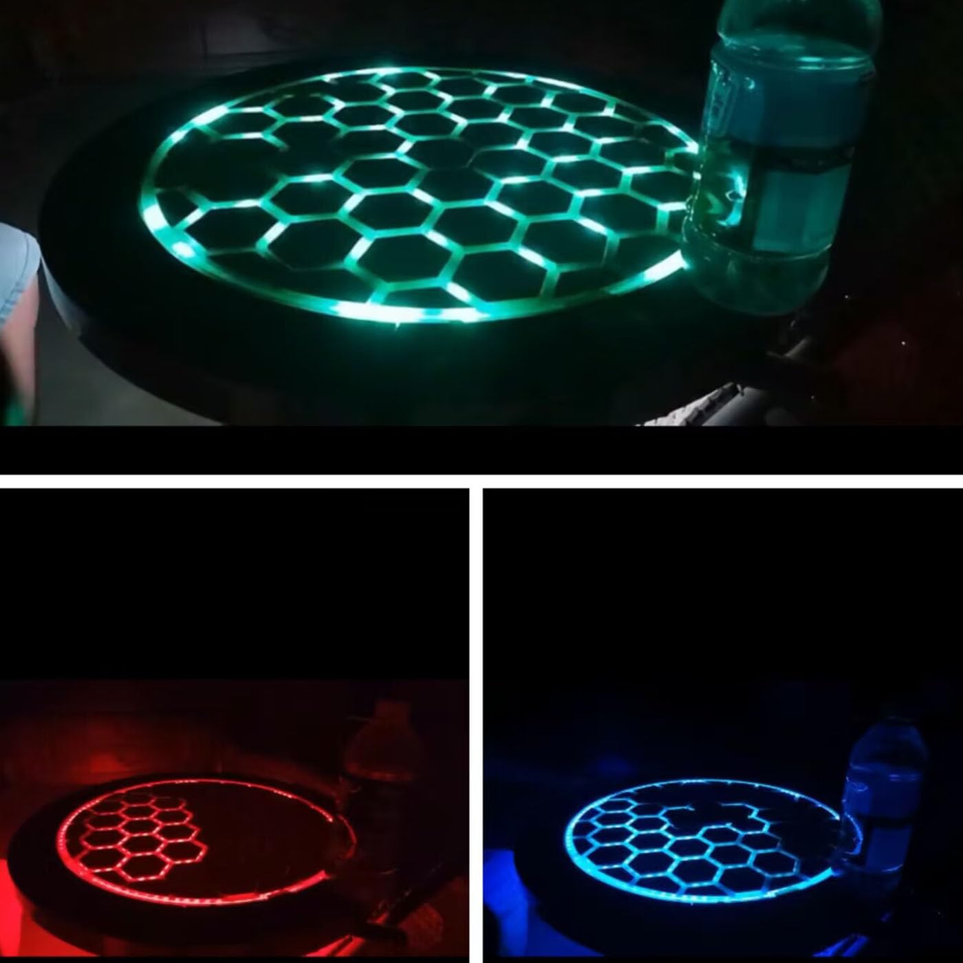 Touch Sensor Circuit Board DIY Touch-Sensitive Smart Table Module Built-in LED Light for Hexagon Coffee Luminous Table Touch Light Up Touch Switch 10Pcs (RGB)