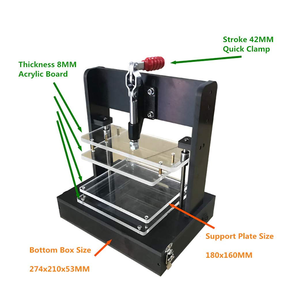 Universal PCB Test Stand, PCBA Test Rack Embryo Frame DIY Circuit Board Fixture Testing Jig 180x160MM with 4 Acrylic Board