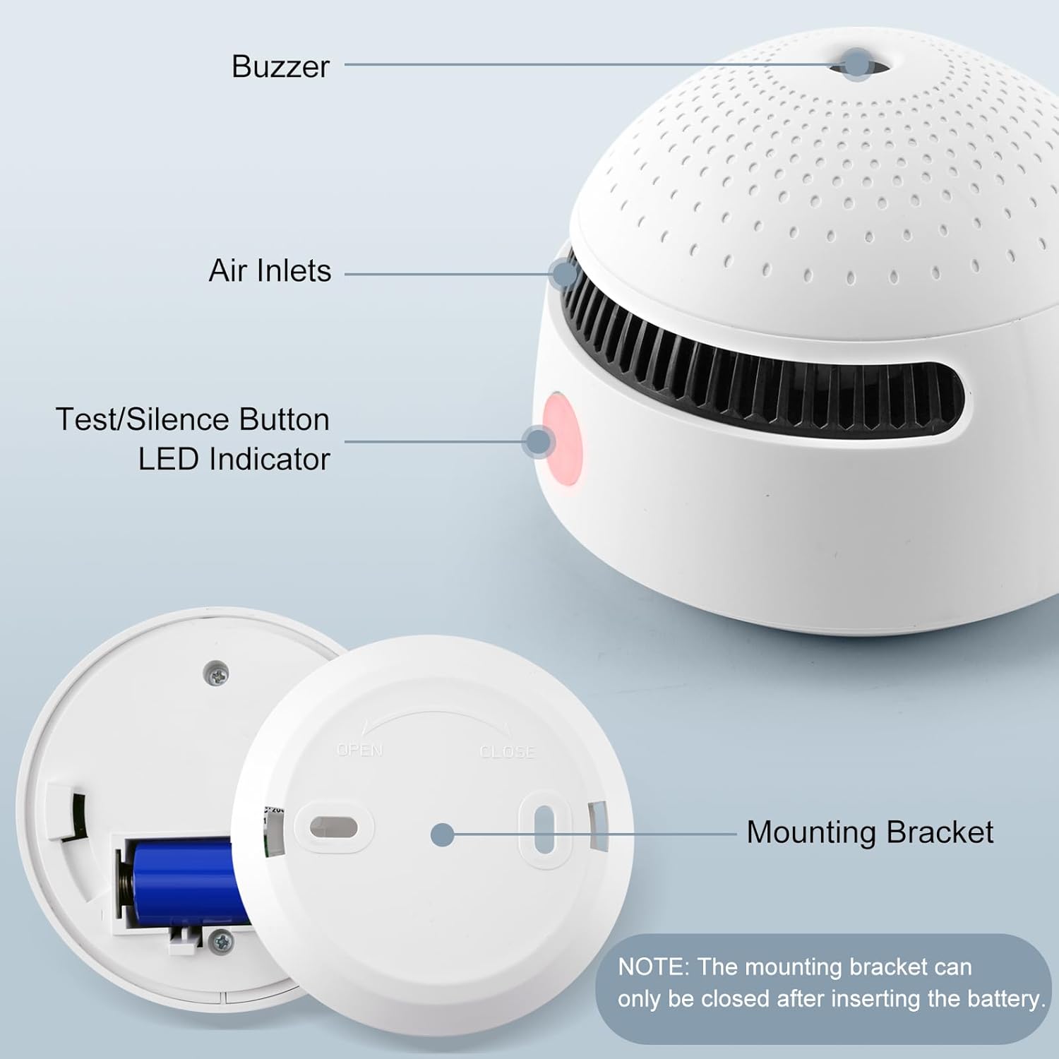 6-Pack Smart Smoke Detector with 10-Year Battery(Replaceable),Wi-Fi Smoke Detector with Smart Life App Notifications,Mini Size Fire Alarm for Home,RV,Easy Install