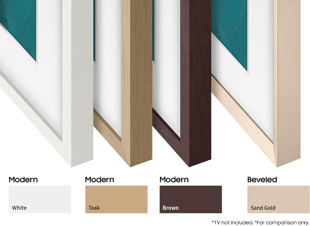 Samsung 85” The Frame Customizable Bezel (2025 Model), Magnetic, Quick and Easy Installation, VG-SCFF85TKBZA, Modern Teak