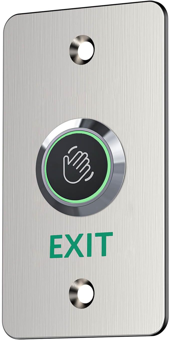Infrared Sensor Exit Button IR Touchless Door Release 304 Stainless Steel IP67 Waterproof with LED Indicator for Access Control Systems