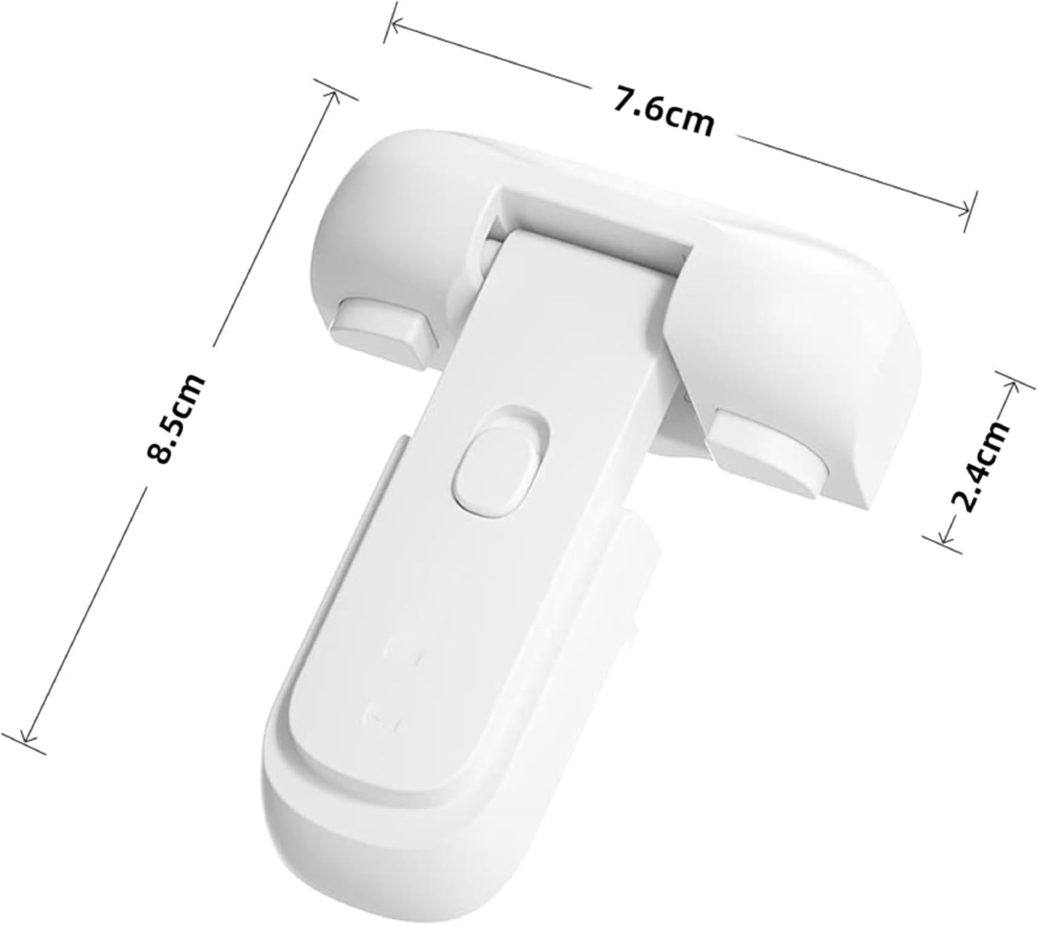 Refrigerator Fridge Freezer Door Lock For Kids, Baby Safety Fridge Lock,To Keep Door Closed, No Tools Required And Easy Installation (White)
