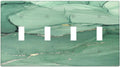 Light Switch Covers Simple Green Marble Quad Toggle Electrical Faceplate 4 Gang Wall Plate Decorative Switch Plates for living Room Office Decor