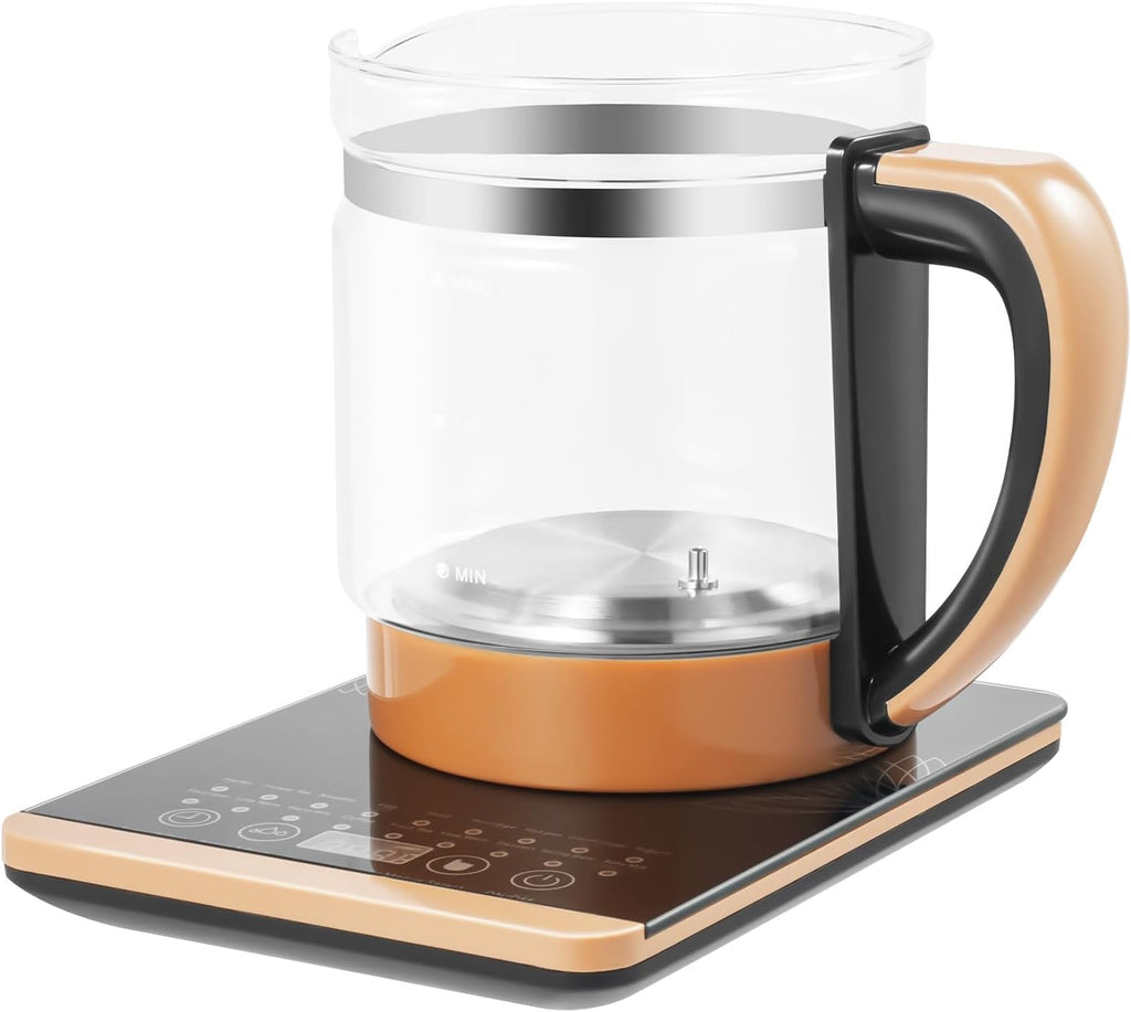 Electric Glass Kettle For Boiling Water For 1.8 L Temperature Control Tea Maker With 18 Smart Menu Bpa-Free & Boil-Dry Protection For Health Medicine Meals Scented Tea