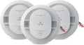 Kidde Hardwired Smoke & Carbon Monoxide Detector for Home, Voice Alerts, 2 AA Battery Backup, 3-Pack