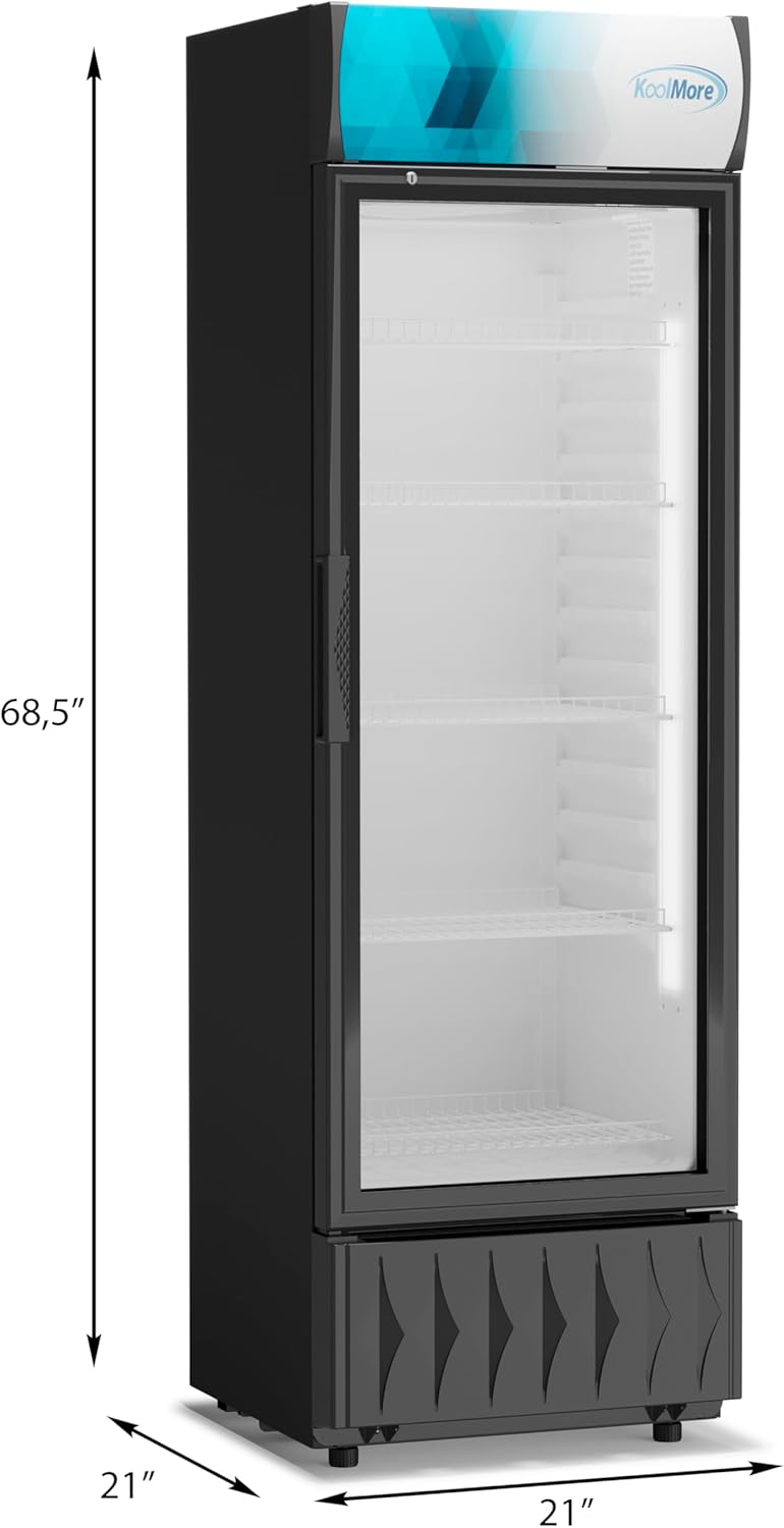 KoolMore MDR-9CP Display-Refrigerator, 9 cu.ft. Single Swing Door, Black