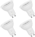 LUXRITE GU10 LED Bulbs Dimmable, 50W Halogen Equivalent, 5 Color Selectable 2700K-5000K, 6.5 Watt, 500 Lumens, 120V Spotlight LED Bulb GU10, Enclosed Fixture Rated (4 Pack)