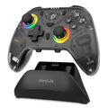 C8 PC Controller - Wireless Bluetooth Gamepad - Hall Effect Joystick RGB Backlit - 1000Hz Polling Rate -Dual Vibrate Macro Buttons for PC, Switch, Switch 2, Steam Deck, Android, iOS, MAC &Tesla Charging Dock
