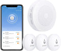 Winees WiFi Water Detector, 3 Pack Water Sensors with Leak Alert Email&SMS Notification, 100dB Adjustable Alarm, 100M Transmission for Basement, Bathroom, Laundry, IFTTT