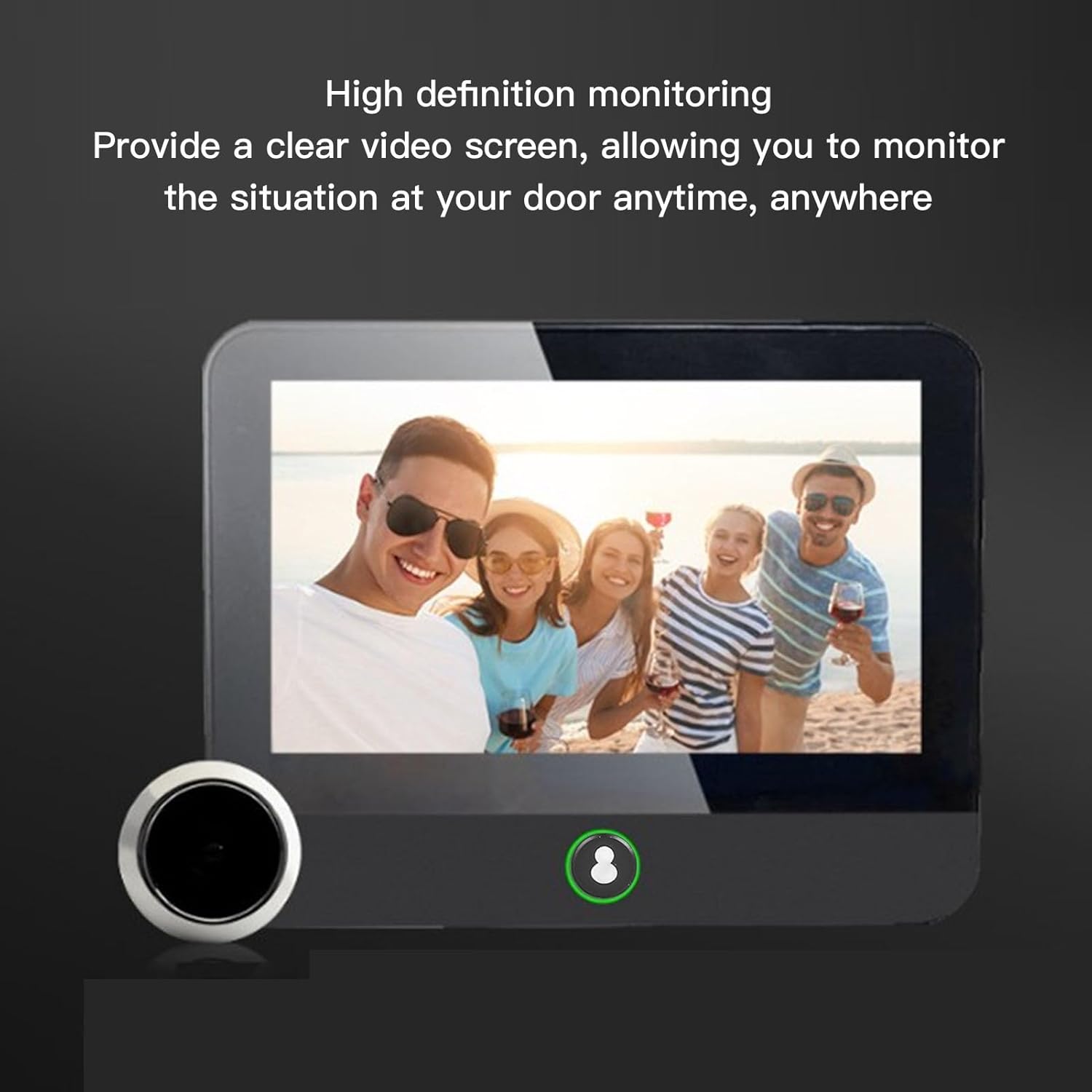 Digital Door Viewer, 1080P Door Peephole Camera with HD Screen, 120° Wide Angle, for TUYA APP, 5000mAh Battery Capacity, for Home Security