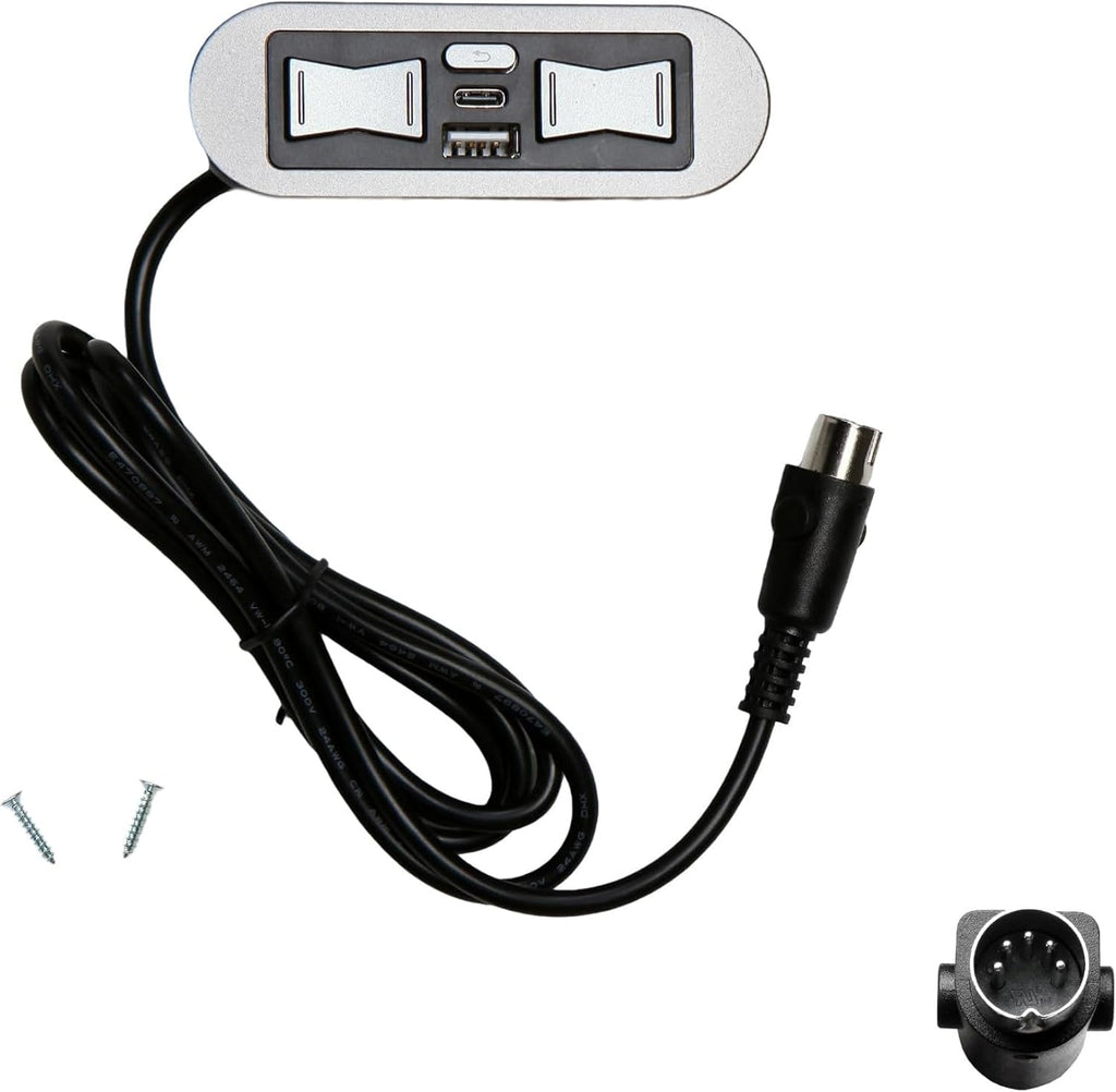 Uetmulik Recliner Emomo USB Type A and C Port 5 Button 5 Pin Hand Control Model HX90HU2 for Lift Chair