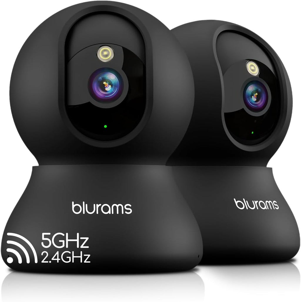 blurams 5G Indoor Cameras for Home Security, 2K Pet Camera with Phone App, 360° PTZ Home Cam w/Dual-Band WiFi6, 2-Way Talk, Free Human/Sound Detection, Motion Tracking, Night Vision, Works with Alexa