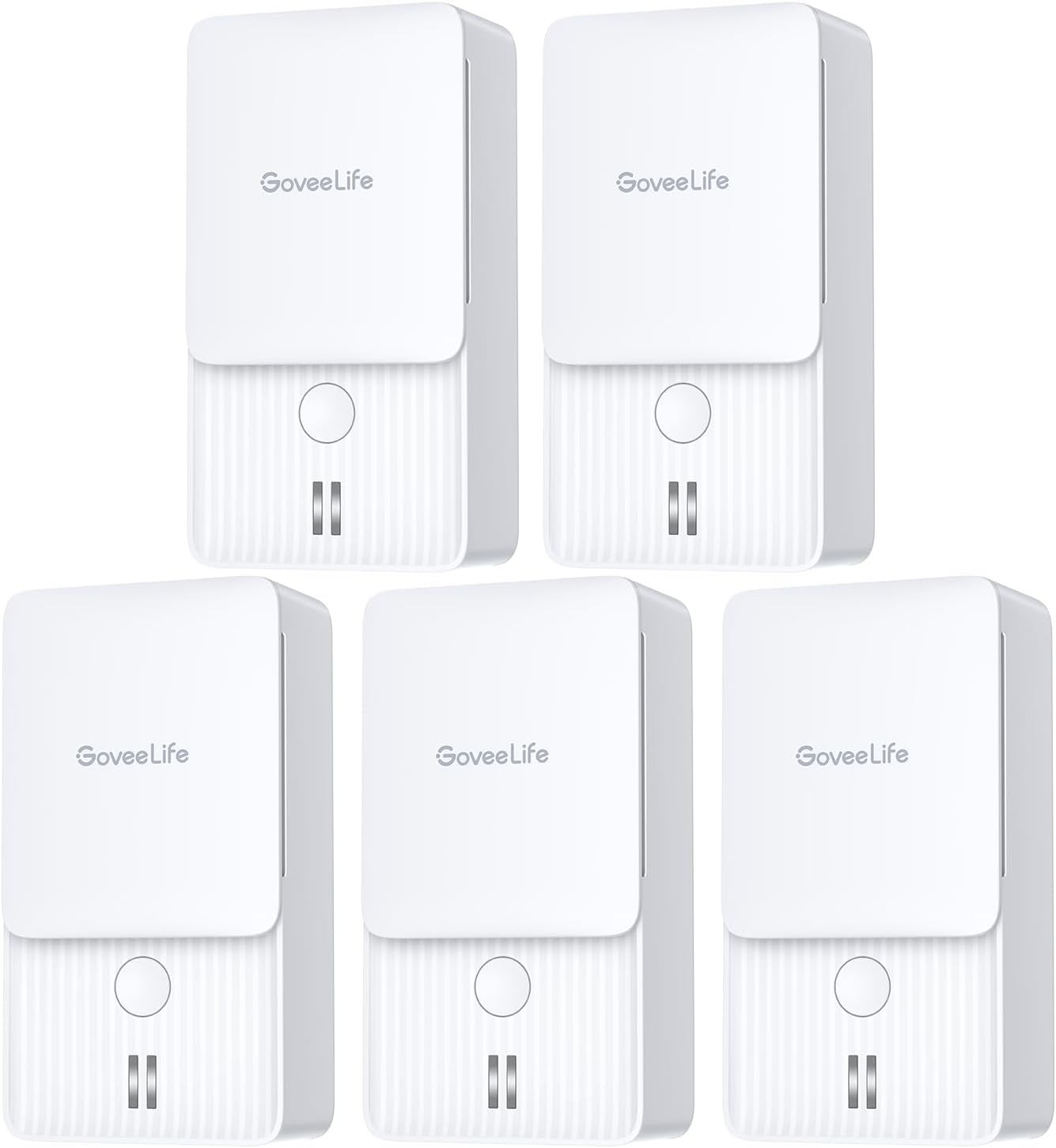 GoveeLife Water Leak Detectors 5 Pack, 100dB Adjustable Audio Alarm and Leak and Drip Alerts, Detector for Home, Bedrooms, Basement, Warehouse, Cabin/RV