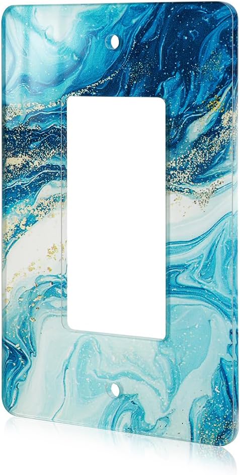 Elegant Marble Bedroom Acrylic Light Switch Plates Outlet Covers Durable Wall Plate Acrylic Switch Plates And Outlet Covers Decorative Plates