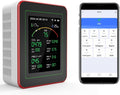 Professional 15-in-1 Air Quality Monitor with Smartphone APP - Dual Chip - Sensors Detect CO2, PM2.5/PM10, HCHO, TVOC | Real-Time Alerts & Custom Thresholds | for Home, Car, Office, Plants, Pets