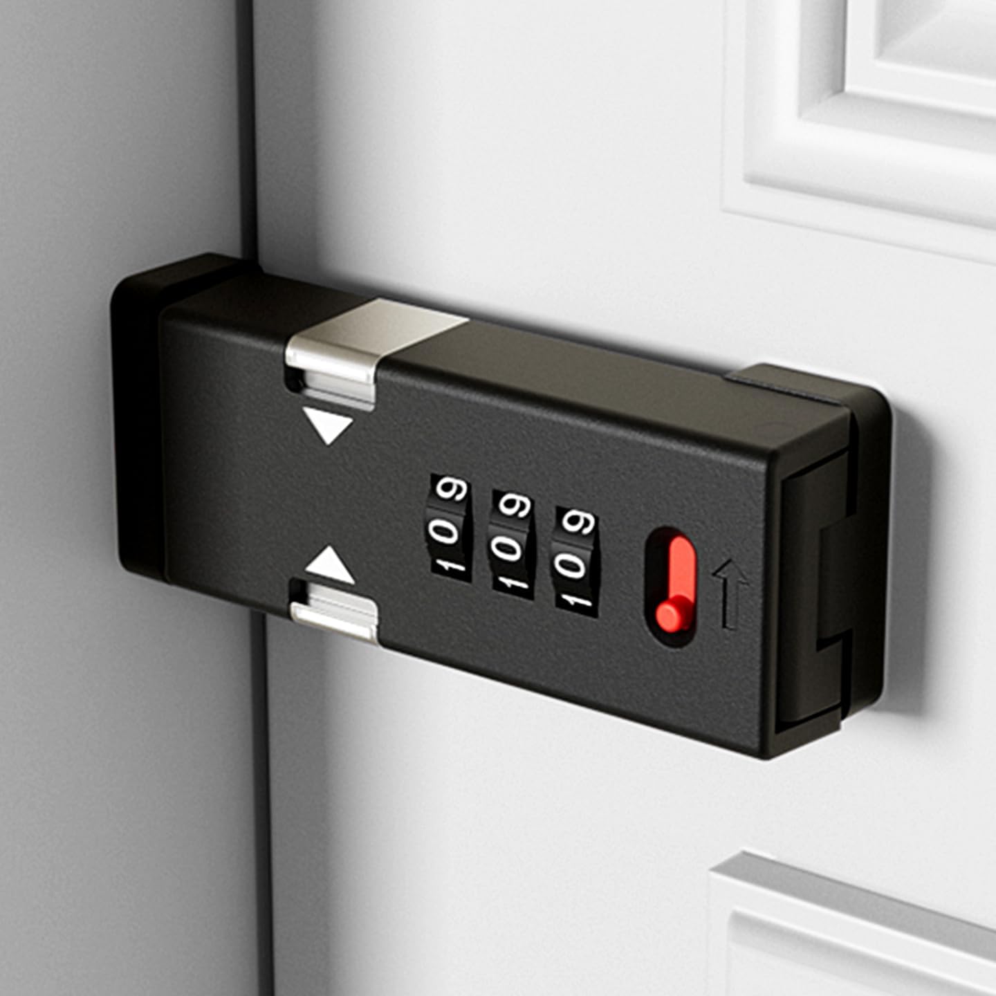 Cabinet Lock，Barn Door Latches,3-Digit Combination Security Locks,Combination Security Lock,for Office File Cabinet,Drawers,Locker,Small Door,Cupboard (1, Black_90 Degree)