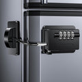 Child Proof Fridge Locks with 4 Code Password, Refrigerator Combination Latch for Kids, Toddlers and Adults, Baby Proofing Freezer Door Lock for Cabinets and Drawers, Oven, Windows (Black-1pack)