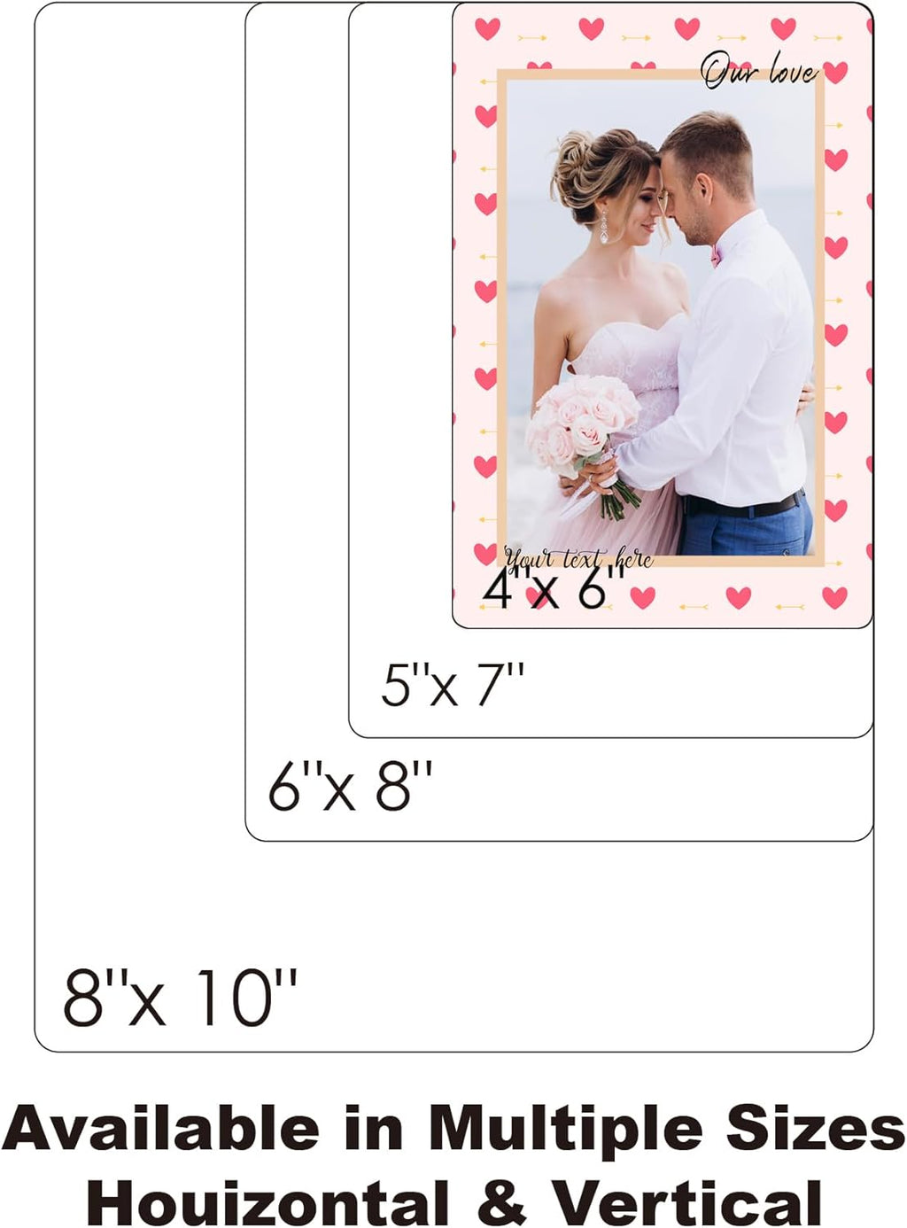Custom Style Custom Metal Photo Prints,Customize Your own Picture Frame,Personalized Metal Picture Gift for Family and Lovers