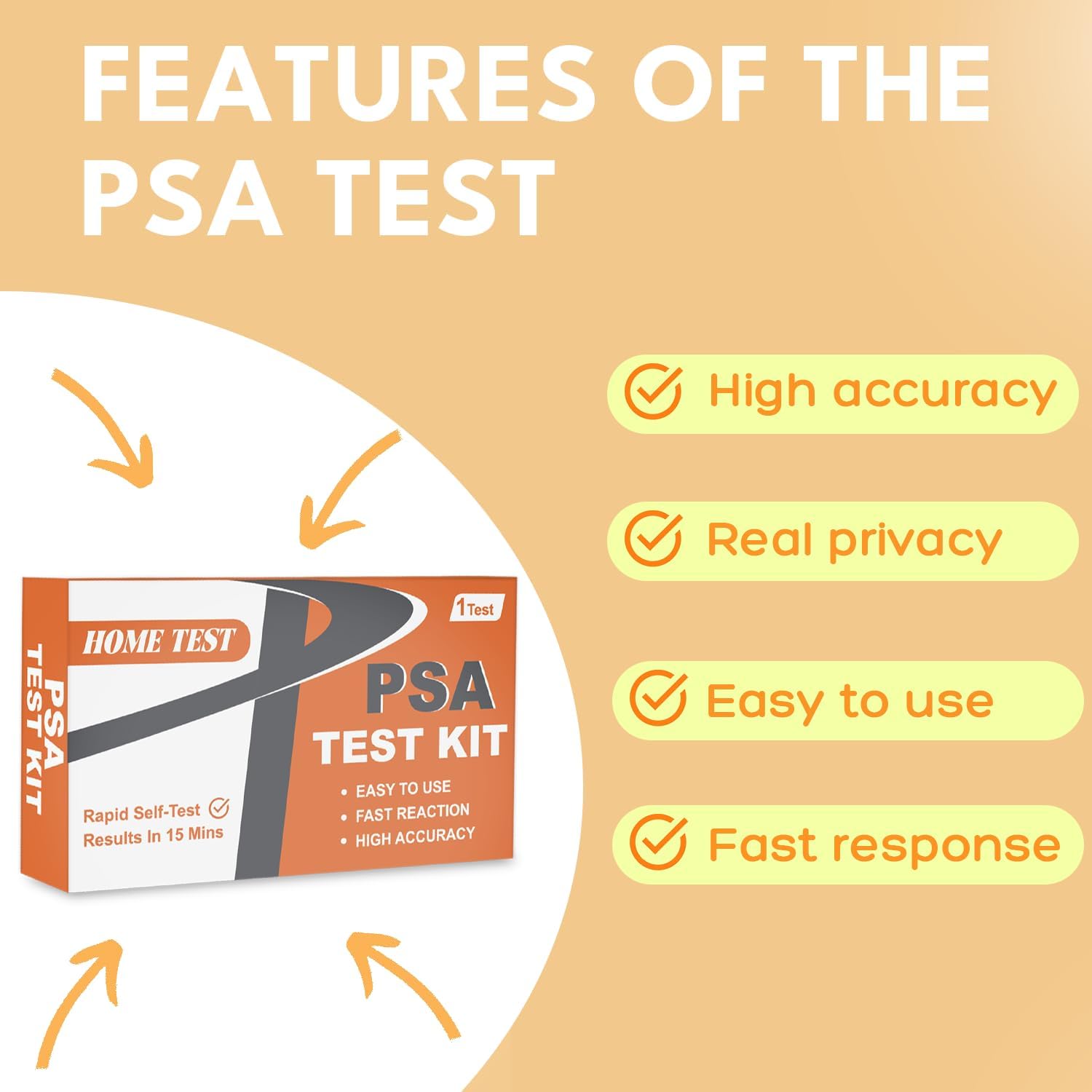 PSA Test Kit, PSA Test kit at Home PSA Health | Home PSA Test Highly Accurate, Easy to Read and Use. Quick Results | Includes All Test Components