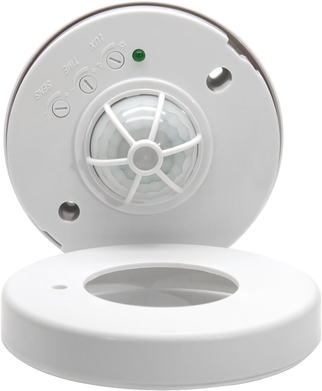 Sensky 360 Degree Ceiling Occupancy Sensor PIR Motion Sensor Switch with 3 detectors,10-40ft High Sensitive Ceiling Motion Sensor Light Switch(110V-240VAC)