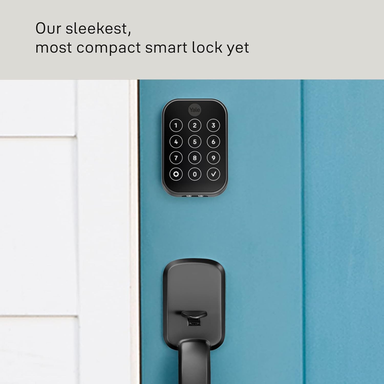 Yale Assure Lock 2 with Wi-Fi – Black Suede Smart Lock for Front Door with Keypad, App Control, Backup Key, and Deadbolt – Secure Keyless Entry Door Lock, YRD450-WF1-BSP