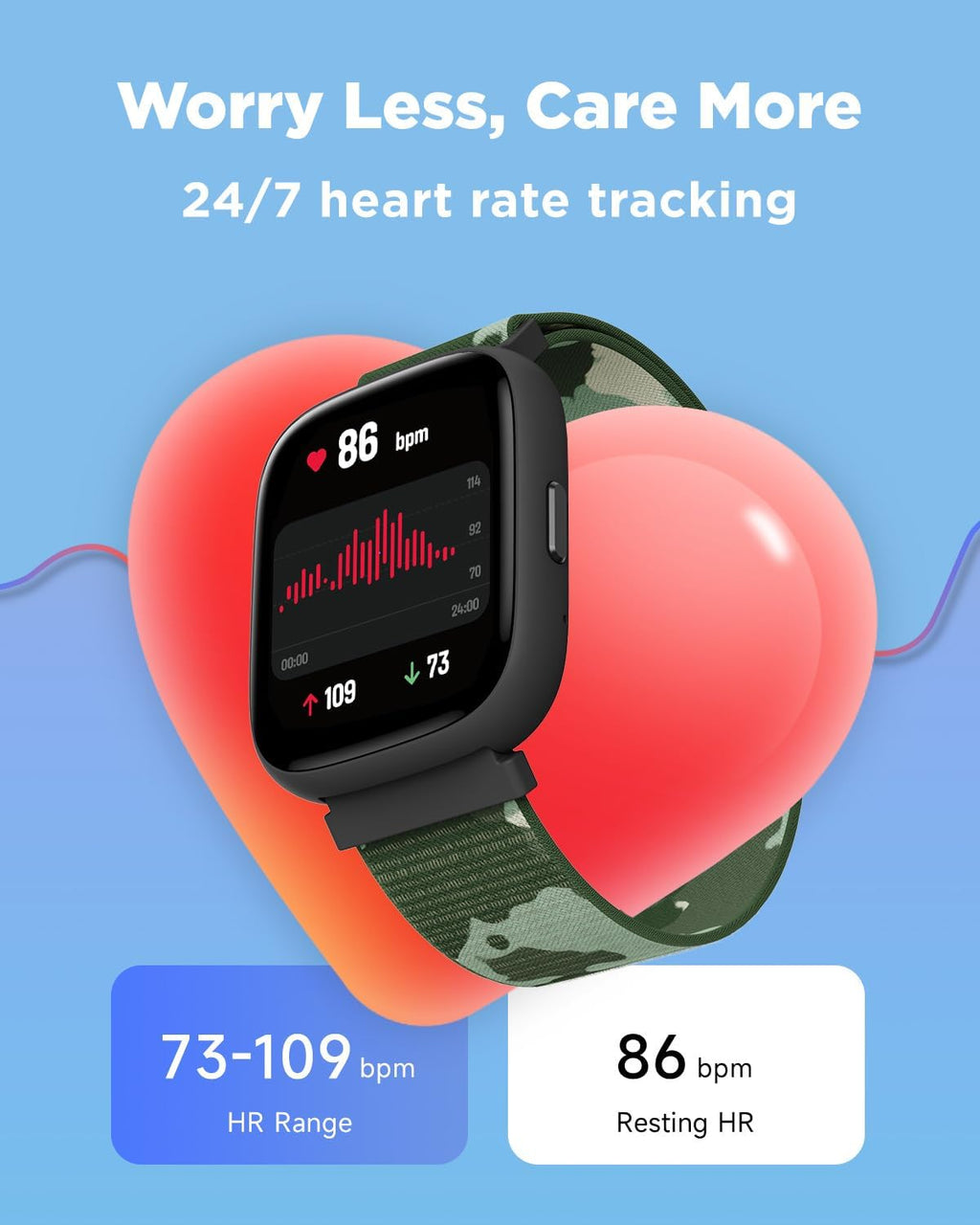 BIGGERFIVE Smart Watch for Kids, 1.8" Fitness Tracker Watch Pedometer, Heart Rate, Sleep Monitor, IP68 Waterproof, Calorie Step Counter, Puzzle Game with/without APP for Girls Boys Teen 5-16, 2 Straps