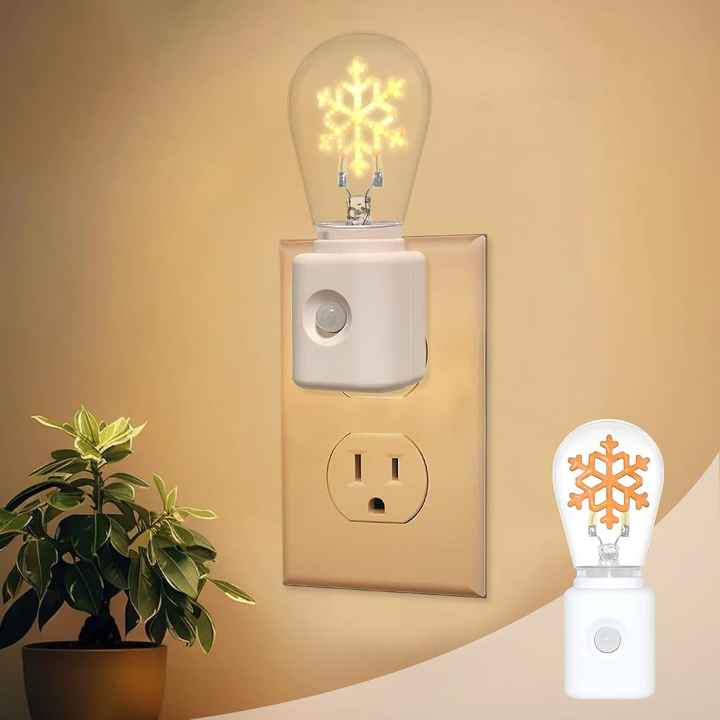 LED Night Light Plug in, Motion Sensor Night Light for Kids, Amber Nightlight, Motion Activated Night Lights for Bathroom, Hallway, Holiday Christmas Decoration, 1-Pack