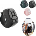 TK Rechargeable Fingertip Wireless Bluetooth Remote Control TK Scrolling Ring, RC Page Turner Music Video Camera Style B Black