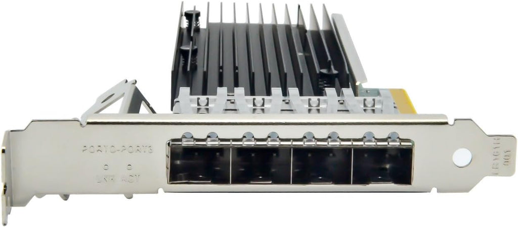 with Intel Chipset X710-DA4 4Port SFP+ 10Gb Ethernet Converged Network Card Adapter ISCSI NFS DDJKY PCI-e3.0 x8 Controller NIC