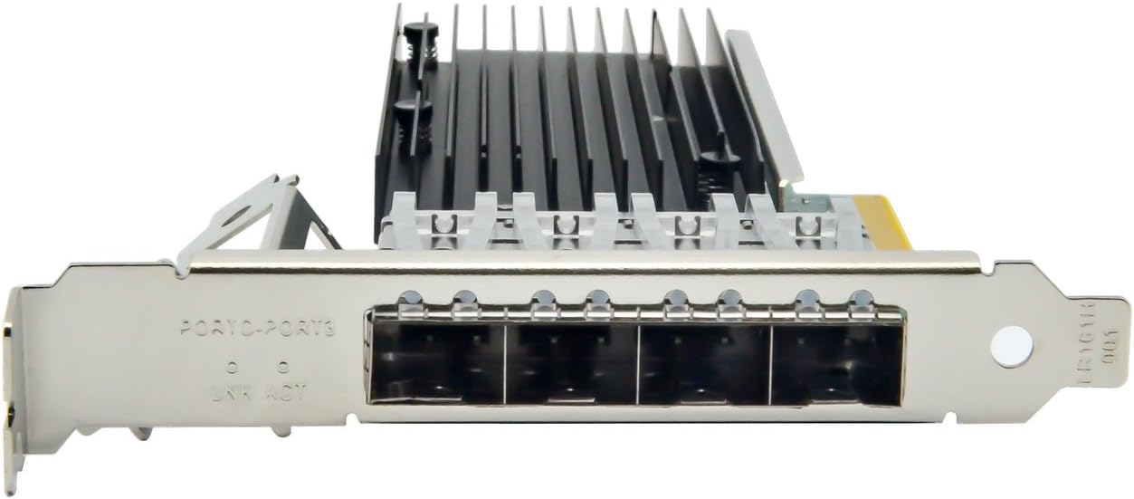 with Intel Chipset X710-DA4 4Port SFP+ 10Gb Ethernet Converged Network Card Adapter ISCSI NFS DDJKY PCI-e3.0 x8 Controller NIC