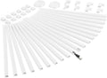 340in Cord Covers for Wires on Wall, One-Cord Wire Covers for Cords, Small White Cord Hider Wall, LZEOY Cable Raceway Wire Hider for Cords, Paintable Cable Concealer - 20x L17 W0.59in H0.4in
