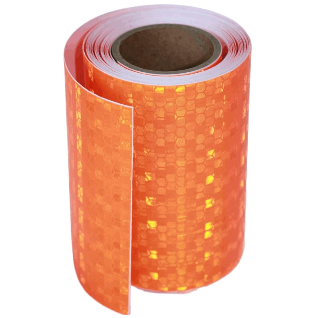 Orange Reflective Tape Outdoor Waterproof 4 inch, High Visibility Industrial Marking Tape, Safety Adhesive Stickers (11 feet)