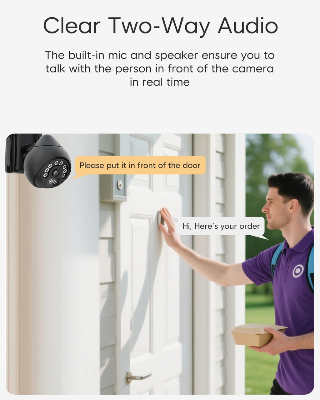 VSTARCAM 4MP Outdoor Security Camera, 2.5K, 360° View, Color Night Vision, PIR Motion Detection, Spotlight Siren Alarm, 2-Way Talk, IP66 Weatherproof, Cloud/SD Storage