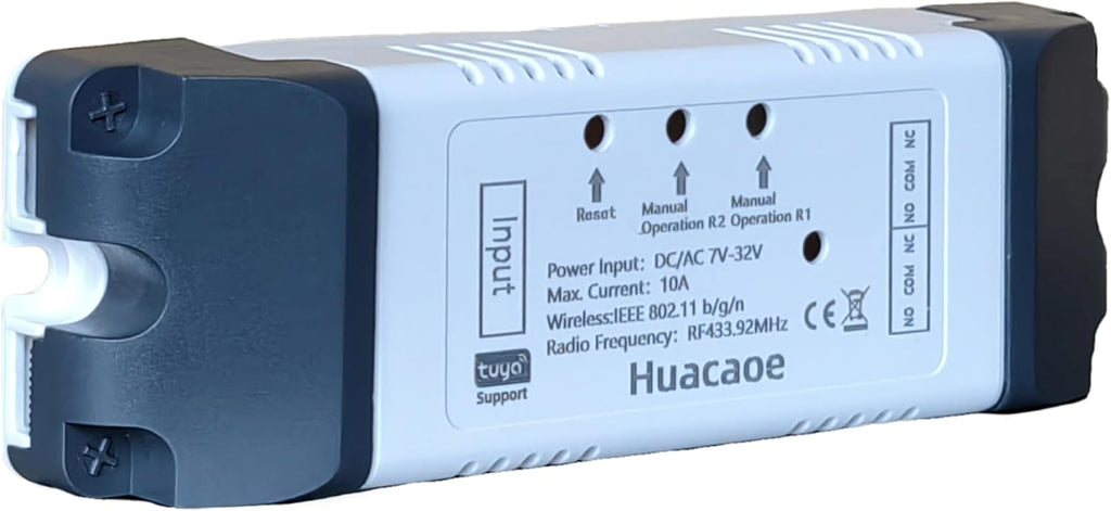 Tuya 2 Channel Updated USB 5V/DC/AC 7-32V, Momentary Inching Self-Locking Relay Module,Tuya App Remote Control,WiFi RF Bluetooth Switch Module,Dry Contact,Compatible with Alexa Goolge Home