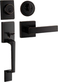Berlin Modisch Single Cylinder HandleSet with Lever Door Handle (for Entrance and Front Door) Reversible for Right and Left Handed and a Single Cylinder deadbolt Handle Set Oil Rubbed Bronze Finish