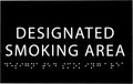 6" X4" Designated Smoking Area Sign - ADA Compliant Tactile Graphics Grade 2 Braille Text | Smoking Permitted Wall Signs for Offices, Private Businesses, Schools, and Restaurants