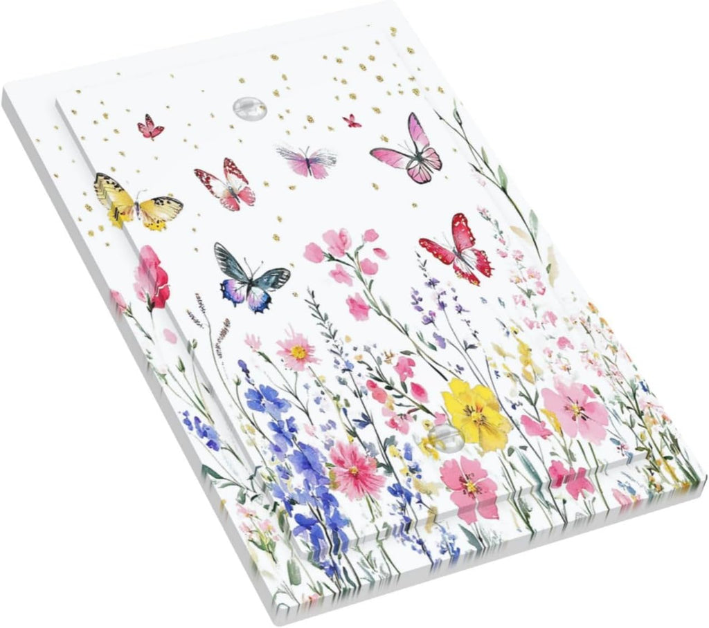 Light Switch Cover Plate Watercolor Floral Butterfly Colorful Wildflower 1 Gang No Device Blank Electrical Wall Plates Faceplate Decorative Switch Plate For Bed Room Living Room Decor
