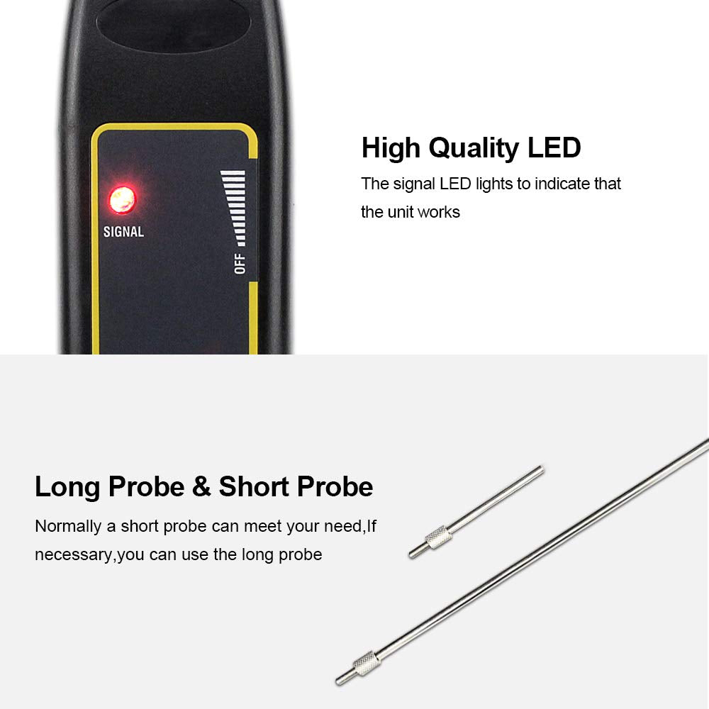 allsun Pro Ultrasonic Leak Detector & Industrial Stethoscope,High Sensitivity Machine Diagnostic Tool for Engine Noise, Bearing, Valve, Pump, Pipe Flow,Mechanic Tool Kit(Includes Long/Short Probe & Carry Bag)