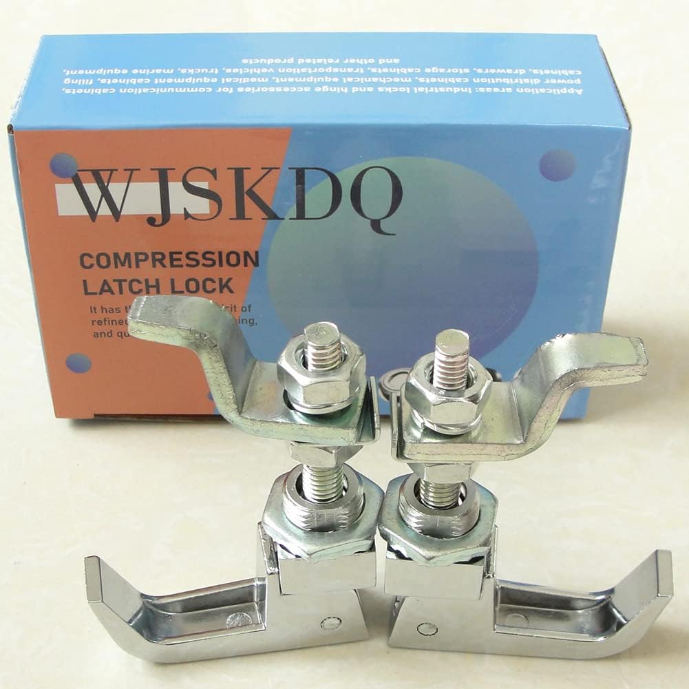 2PCS Lift and Turn Latches and Compression Latch, Adjustable Grip Handle Rotation 360 Silver