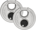 ABUS - Diskus 20/70 Padlock with Key - 2 Pack (2.75") 70mm - Heavy Duty Stainless Steel - Cut, Rust & Drill Resistant - Storage & Outdoor - Pad Lock with 2 Keys (Keyed Different) - Locker Lock