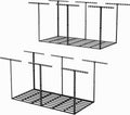 SunsGrove 3x6 Garage Storage Overhead Rack Organization, Adjustable Ceiling Mounted Storage Racks, 800LBS Weight Capacity, 22"-40" Ceiling Dropdown, 2 Pcs, Hammertone Black
