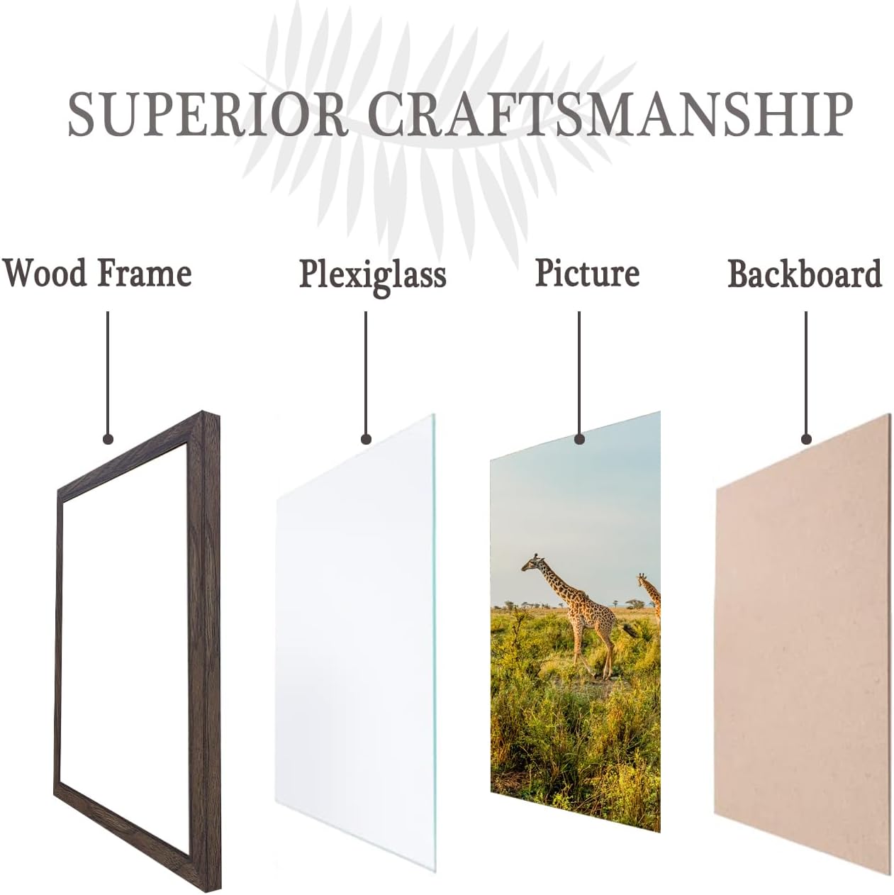 10x15 Picture Frame Set of 3, walnut Wooden Frame 10 by15 Wall Gallery Poster Photo frame with Durable Shatter Resistant Plexiglass for Wall Mounting Family -friend- wedding best gift