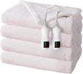 Electric Heated Blanket Queen Size, Washable Blanket Warmer with Dual Control for Home for Adults, Super Cozy Soft Fabric, 84" x 90", 9 Heat Levels, 1-9H Auto-Off, ETL Certified, Pink White