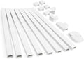 126in Cord Hider Kit, ZhiYo Cord Covers for Wall Mounted TV, Paintable Wire Cover for Cords, TV Cable Hider Wall Kit, Cable Cover Wire Management, White Cord Concealer, 8 x L15.7in W0.95in H0.55in
