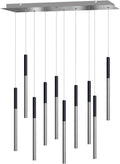 ALTAIR 10 Mini Pendant Lighting Black-Nickel - LED Hanging Light Fixture for Kitchen Island, Bar, Foyer - Cluster Pendants - Dimmable, Adjustable Wire, Lamp Bulb Included