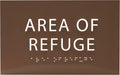 6" X4" Area of Refuge Sign - ADA Compliant Tactile Graphics Grade 2 Braille Text | Wall Mount Plastic Signs for Shopping Malls, Offices, Hotels, Schools, Apartments & Restaurants