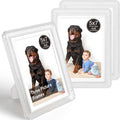 Crystal 5x7 Picture Frame with Acrylic Front 3 Pack, ABS Frame for 5x7 or 4x8 Photos, Shatterproof UV-Resistant Tabletop Photo Frame, Vertical/Horizontal Display for Home Décor