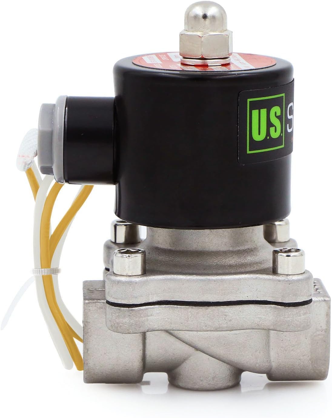 U.S. Solid 1/2" Stainless Steel Electric Solenoid Valve 110VAC Normally Closed Air Water(Pack of 20)