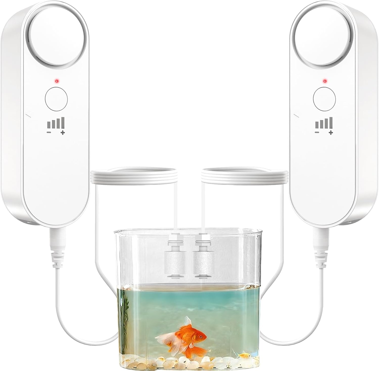 Daytech Water Level Sensor 100 dB Sump Pump Alarm Water Sensors for Leaks with 78 inch Detector Cable and 4 Volume Levels Flood Sensor for Basements(2PC)