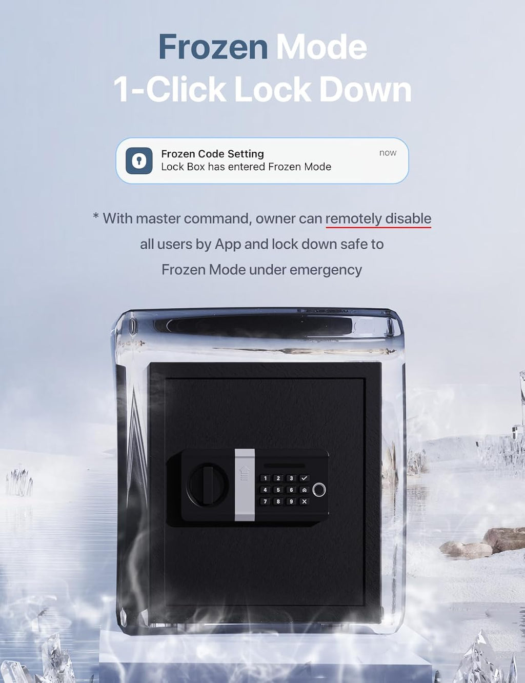 FORFEND Smart Home Safe | WiFi Safe Box App Lock/Alarm | Voice Command, Kidnap Alarm, Tamper Detect, Frozen Mode, Sub Account| Digital Safe Anti Theft